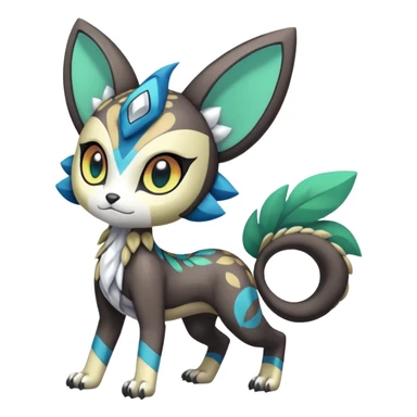 Colorful Exotic Randomly-colored Cartoon Anime Meloetta-WereGarurumon-Trico-Pokémon-Fakémon-fusion-hybrid-creature sticker