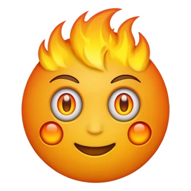 Emoji with fire eyes  sticker