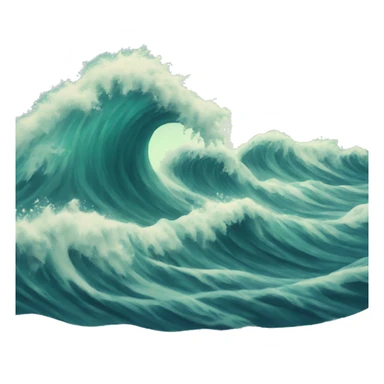  Sea waves sticker