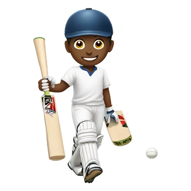 Boys playing cricket  sticker