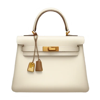 Cream Hermes Kelly purse sticker
