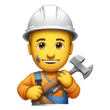 Dodgy builder holding a cookie sticker