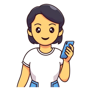 Boss babe holding phone sticker