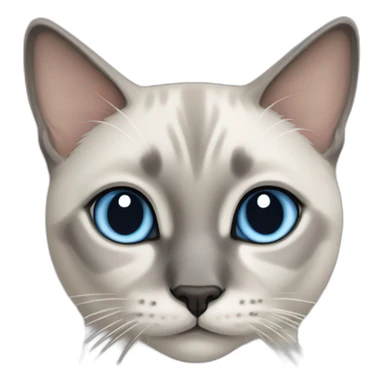 Blue Tabby Point siamese kitty cat sticker