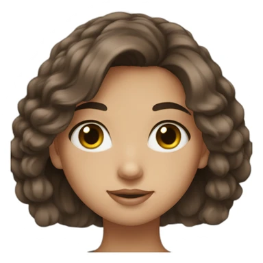 Ado fille brune yeux verts sticker