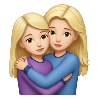 Two girls hugging sticker