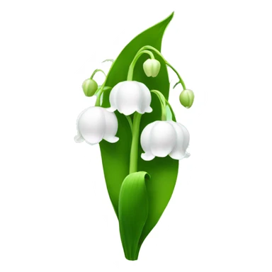 Lily of the valley flower in light green grass sticker