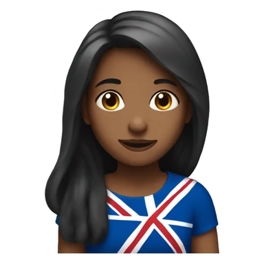 Girl with uk sticker