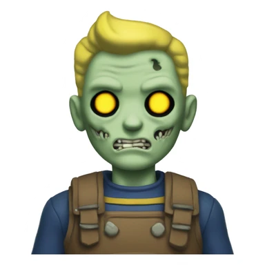 Vault boy as a ghoul sticker
