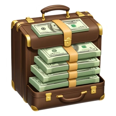 cash in a briefcase sticker