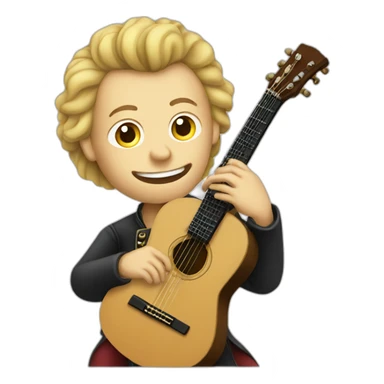 Mozart playing the guitar sticker