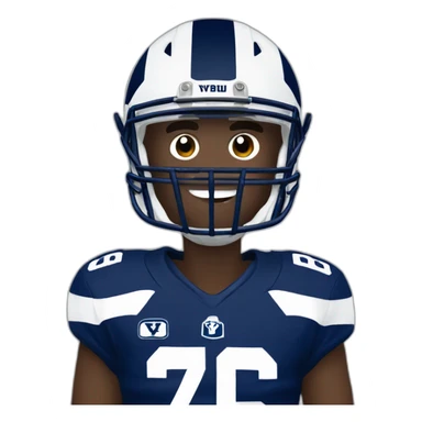 BYU football player sticker