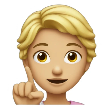 Girl with pinch sign sticker