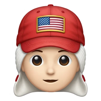 red cap the US Flag on it sticker