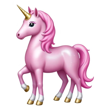 Glittery pink unicorn sticker