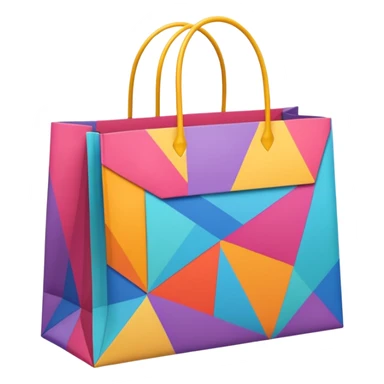 aesthetic shopping bag with pattern sticker