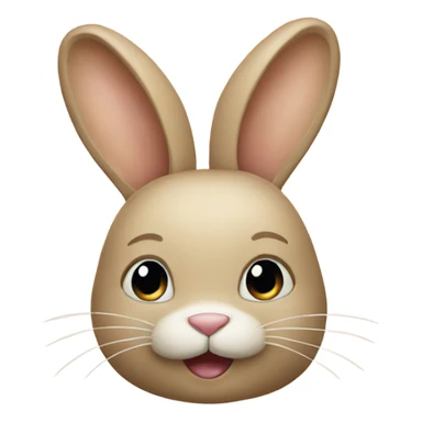 Beige Bunny  sticker