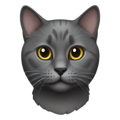 British cat dark gray sticker