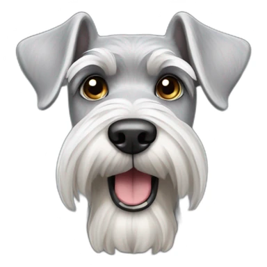 light grey schnauzer sticker
