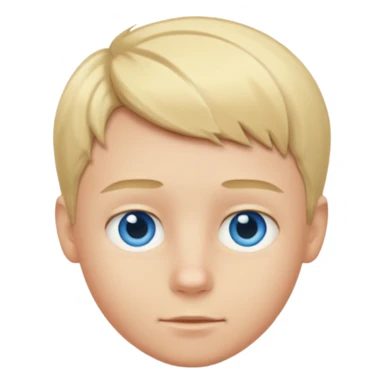 blond boy with short hair  sticker