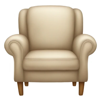 Beige Armchair with blanket and book sticker