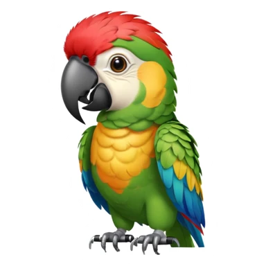 Parrot speaking into mic sticker