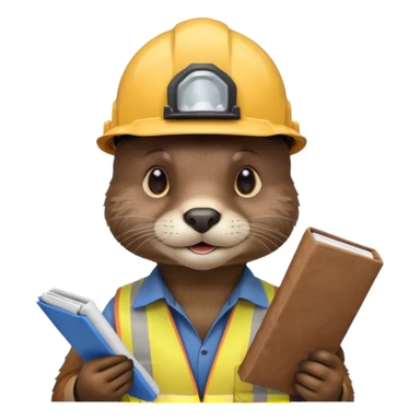 coastal engineer otter  sticker