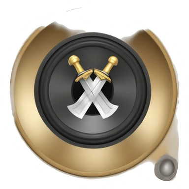 A sword, inside a speaker woofer sticker