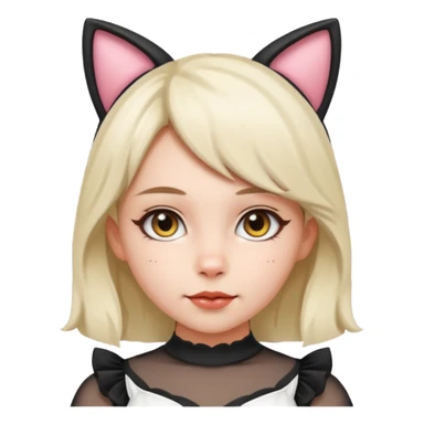 Kedi kız elbise beyaz 

 sticker