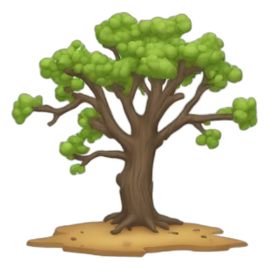 a dead tree or arid land sticker