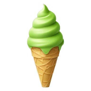 ice cream matcha in a cone sticker