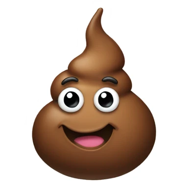 Cartoon poop emoji sticker