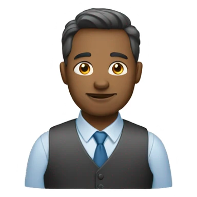 man on office work sticker