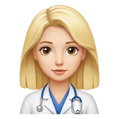 Blonde pretty veterinarian  sticker
