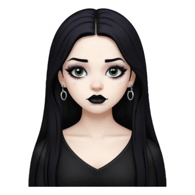 Goth pierced girly girl sticker