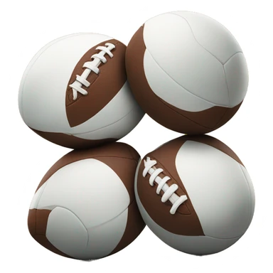 3 footballs on top of each other sticker