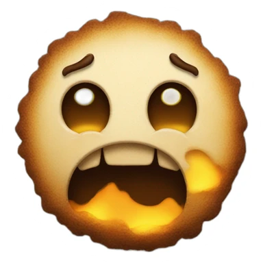 crusty emoji face burned sticker