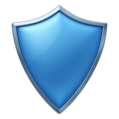 shiny, vivid blue shield, no symbols, no sword sticker