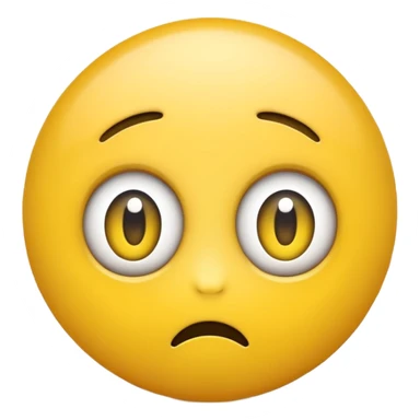Wide eyes / Shadow to represent fear. make it a yellow emoji sticker