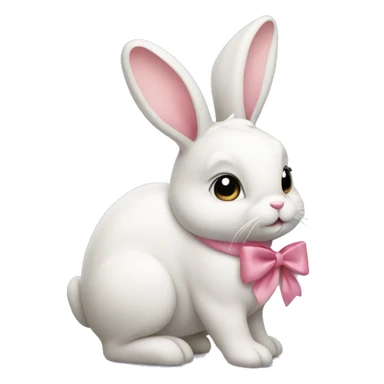 Bunny with a bow on it’s ear sticker