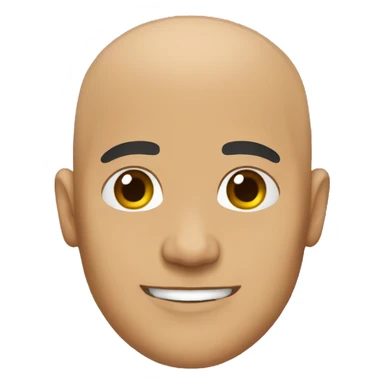 Bald latino no glasses sticker