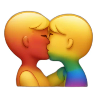 Gay kissing at pride sticker
