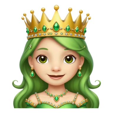 cute frog princess sat on a throne sticker