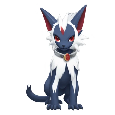 Kawaii Cool Edgy Nargacuga-Absol-Zangoose-Sneasel-Quilava with a collar on, full body sticker