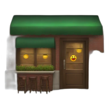 Outside of an Italian bar on the corner downtown Houston sticker