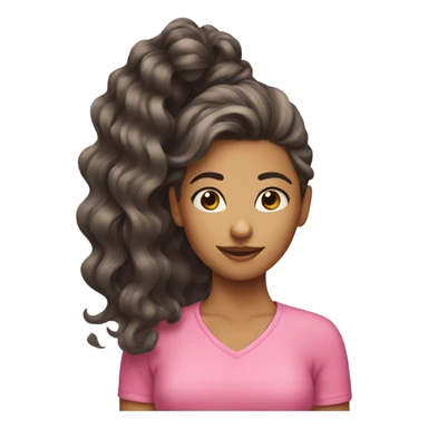 Girl doing hair sticker