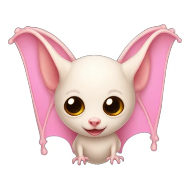 Albinos bat with pink wings sticker
