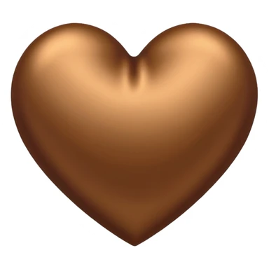 Brown satin heart sticker