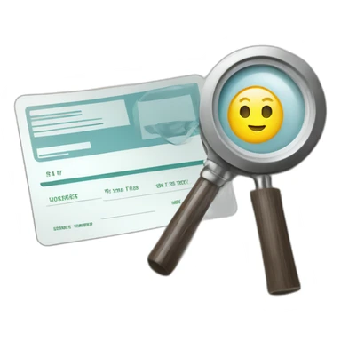 magnifying glass hovering over drivers license sticker