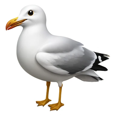 a seagull celebrating new year sticker